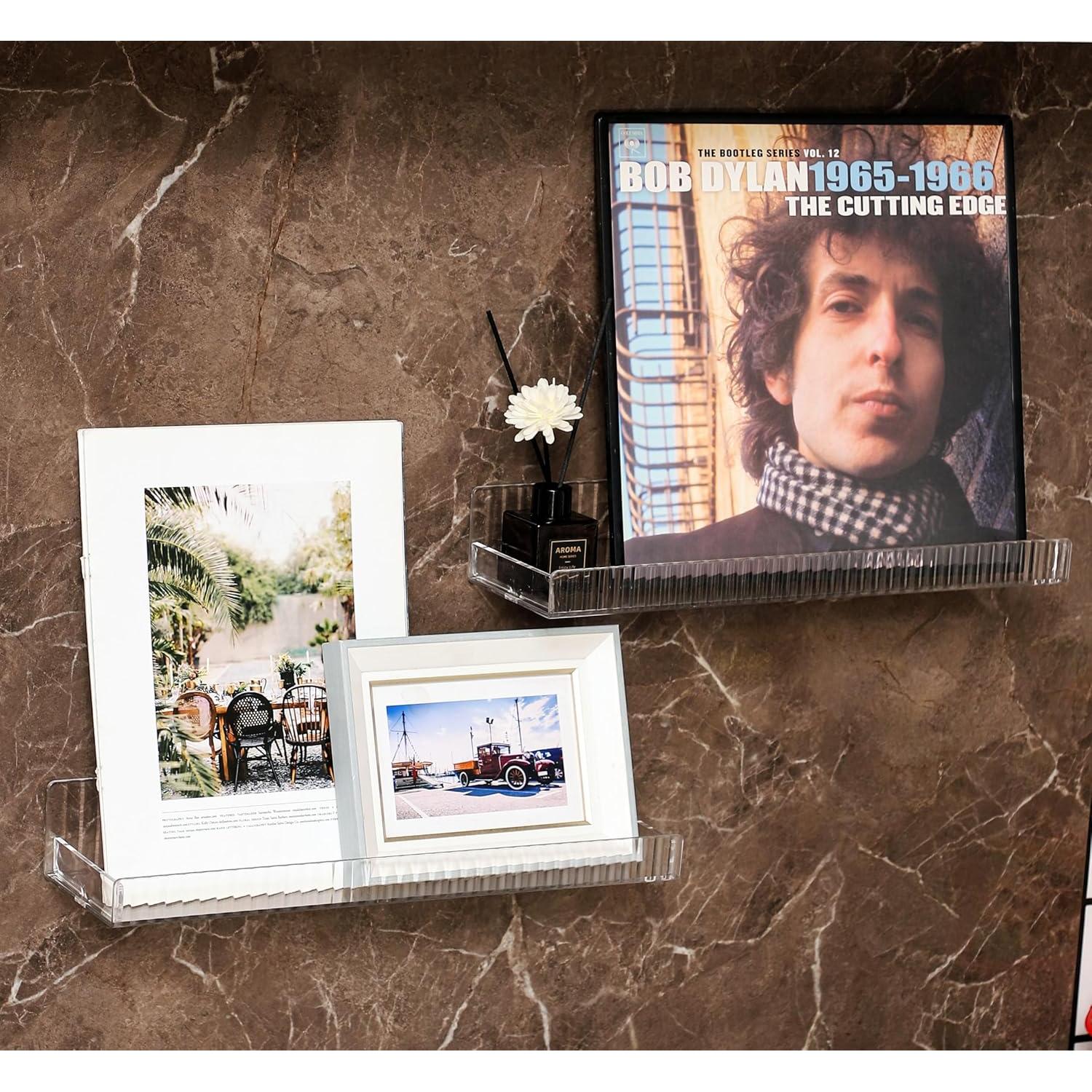 Estantes Flotantes IEEK 38 cm Acrílico Transparente Juego de 4