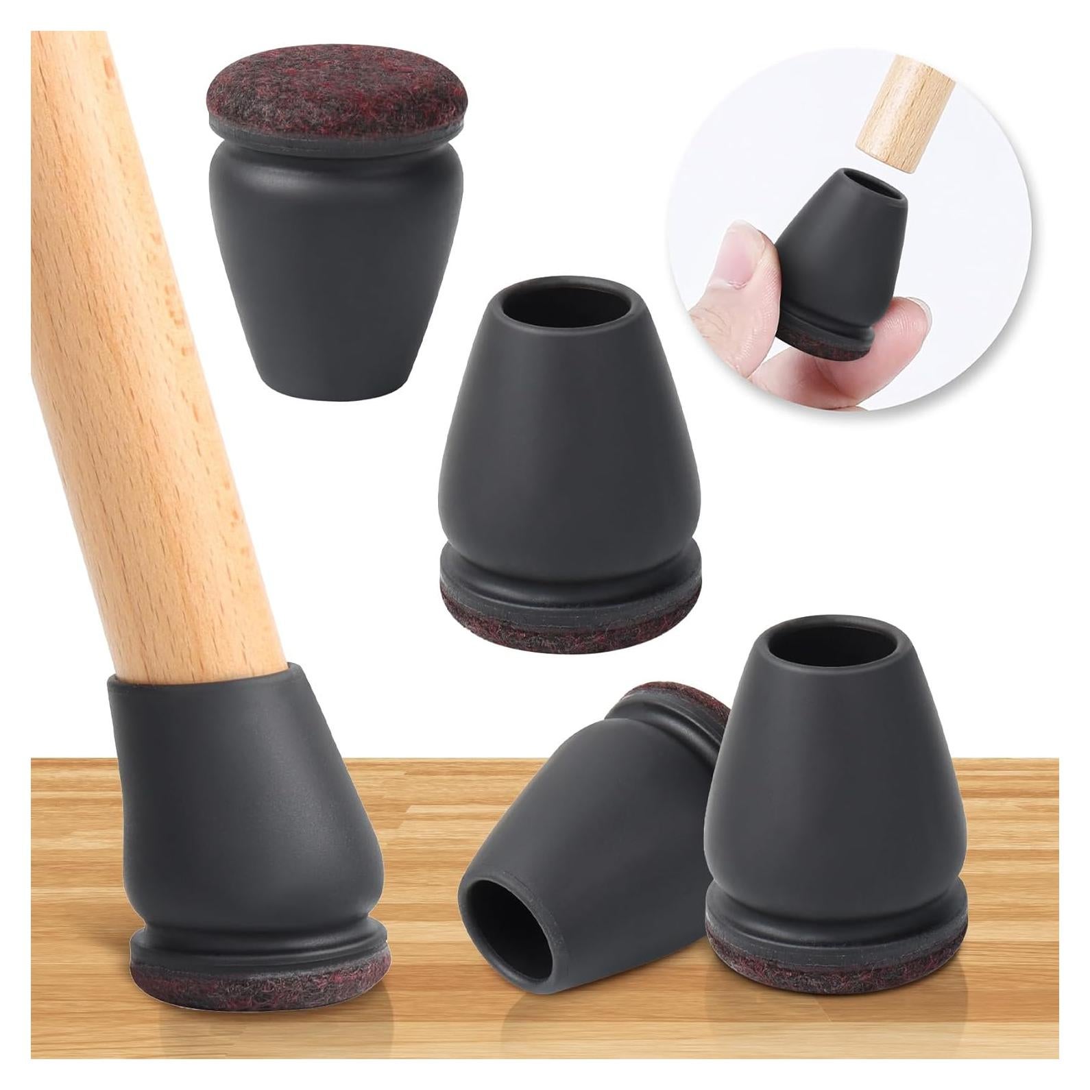 16 Protectores de Suelo para Patas de Sillas GAGUIUP - Negro