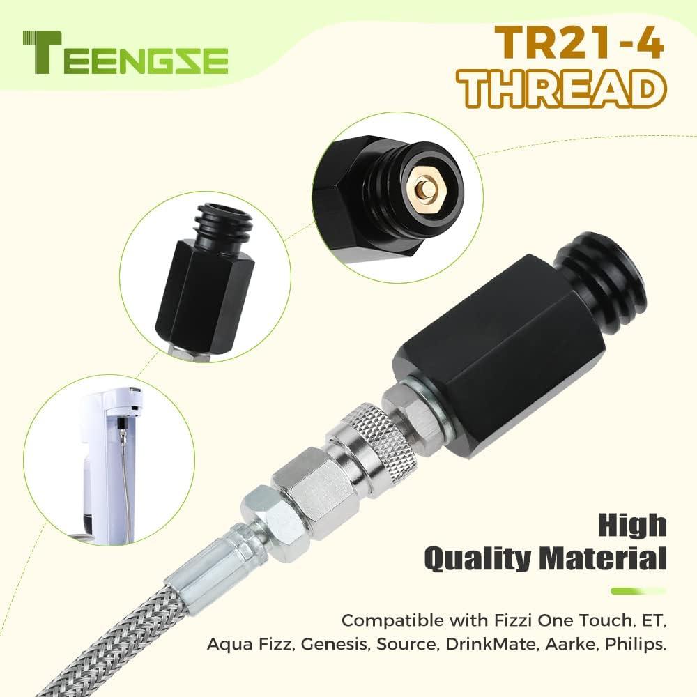 Manguera Adaptadora CO2 TEENGSE 152.4cm Acero Inoxidable