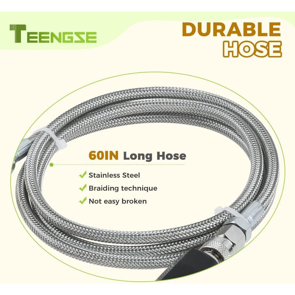 Manguera Adaptadora CO2 TEENGSE 152.4cm Acero Inoxidable