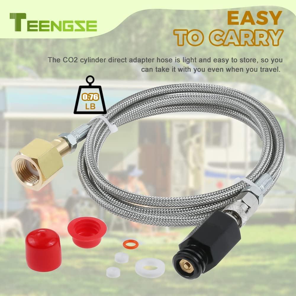 Manguera Adaptadora CO2 TEENGSE 152.4cm Acero Inoxidable