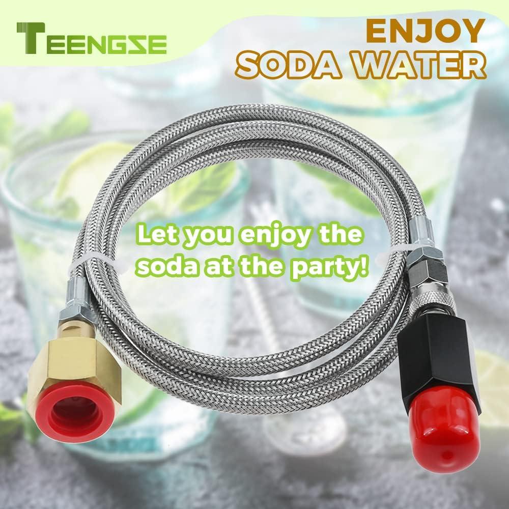 Manguera Adaptadora CO2 TEENGSE 152.4cm Acero Inoxidable