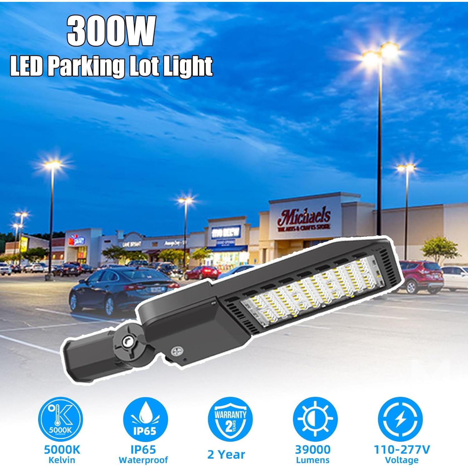 Paquete de 3 luces LED 300W SEURON 39000LM IP65 para exteriores