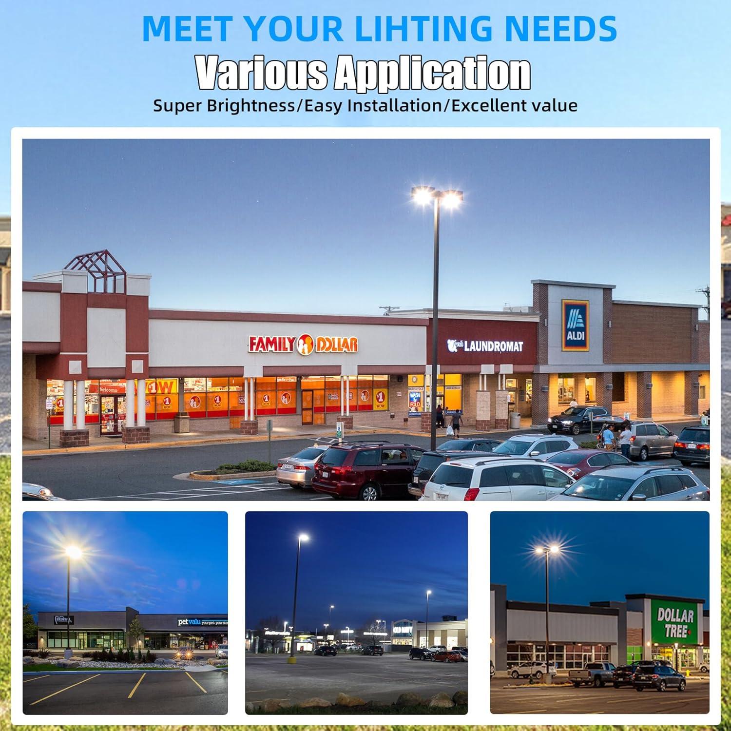 Paquete de 3 luces LED 300W SEURON 39000LM IP65 para exteriores