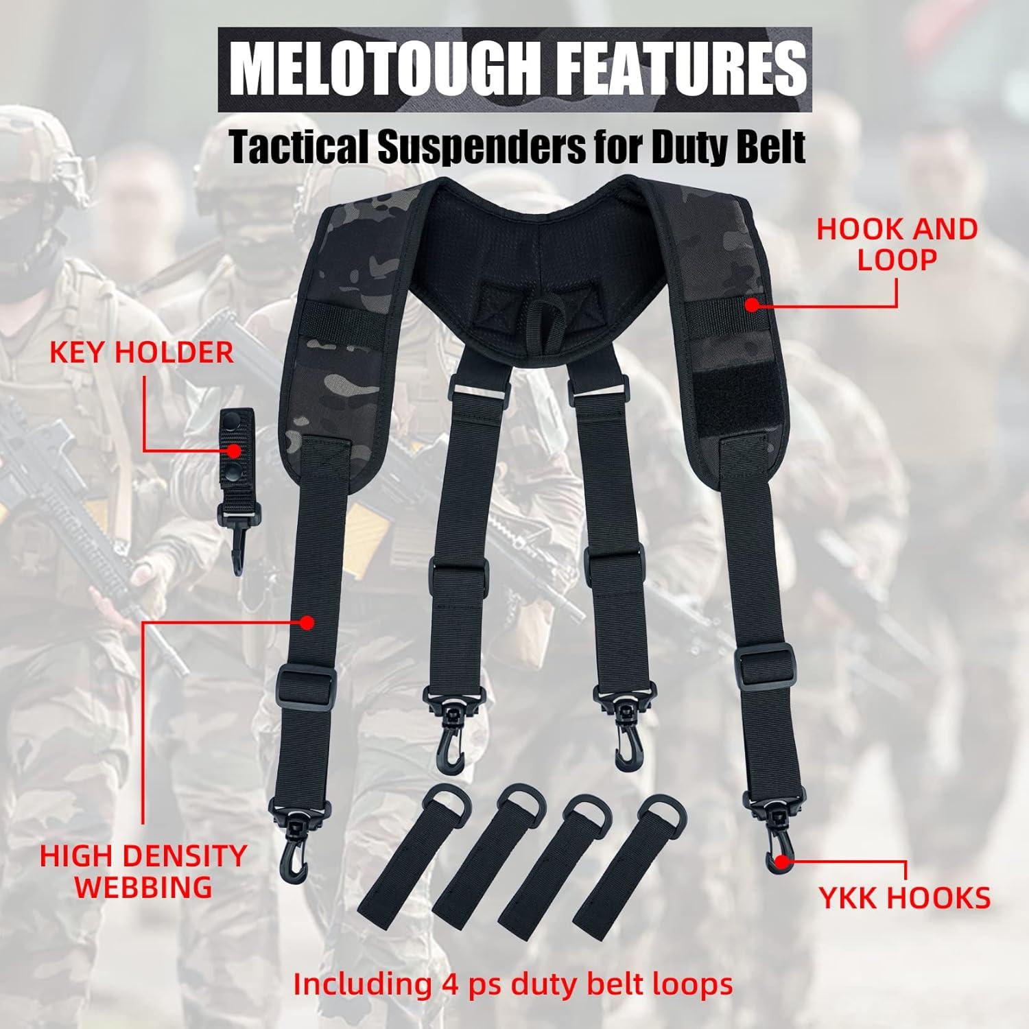 Tirantes Tácticos MELOTOUGH Ajustables Camuflaje Negro