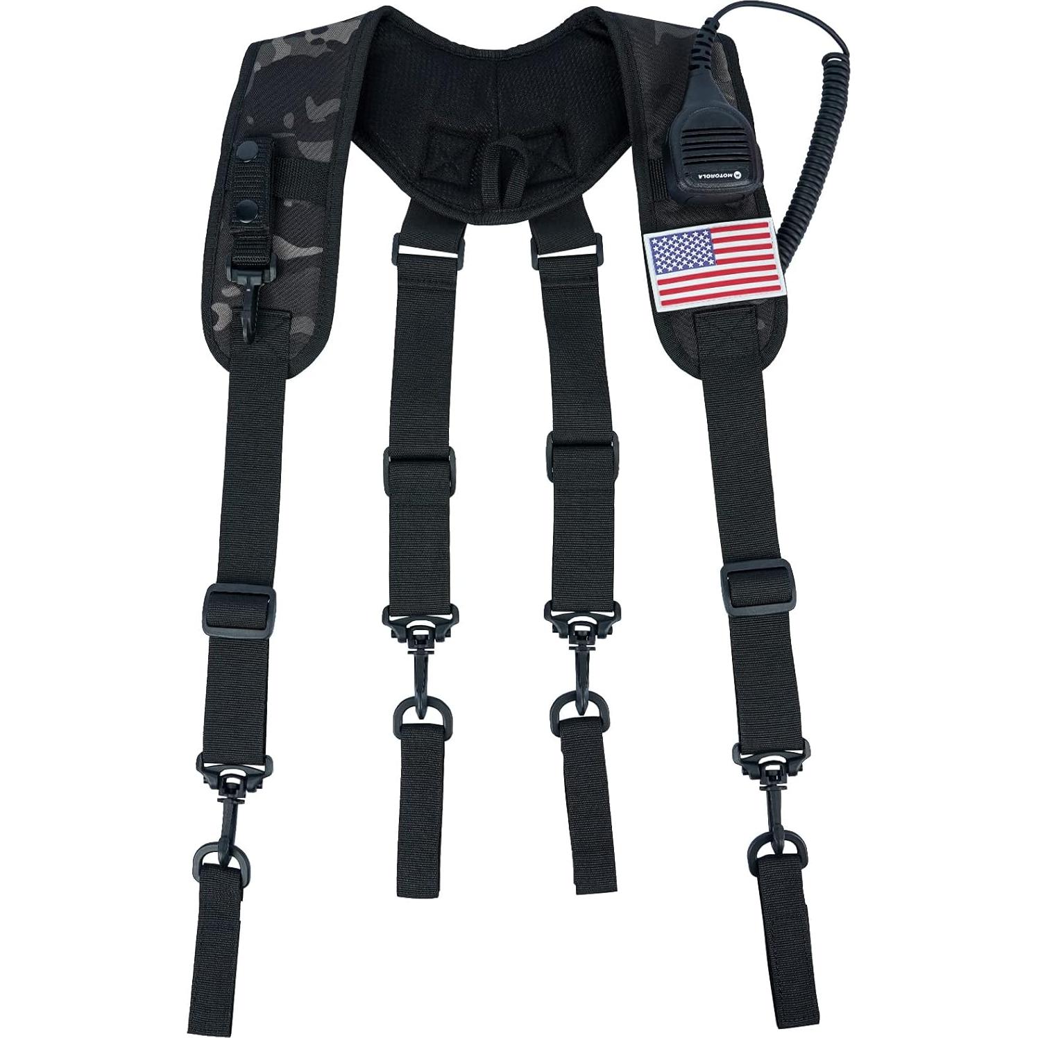 Tirantes Tácticos MELOTOUGH Ajustables Camuflaje Negro