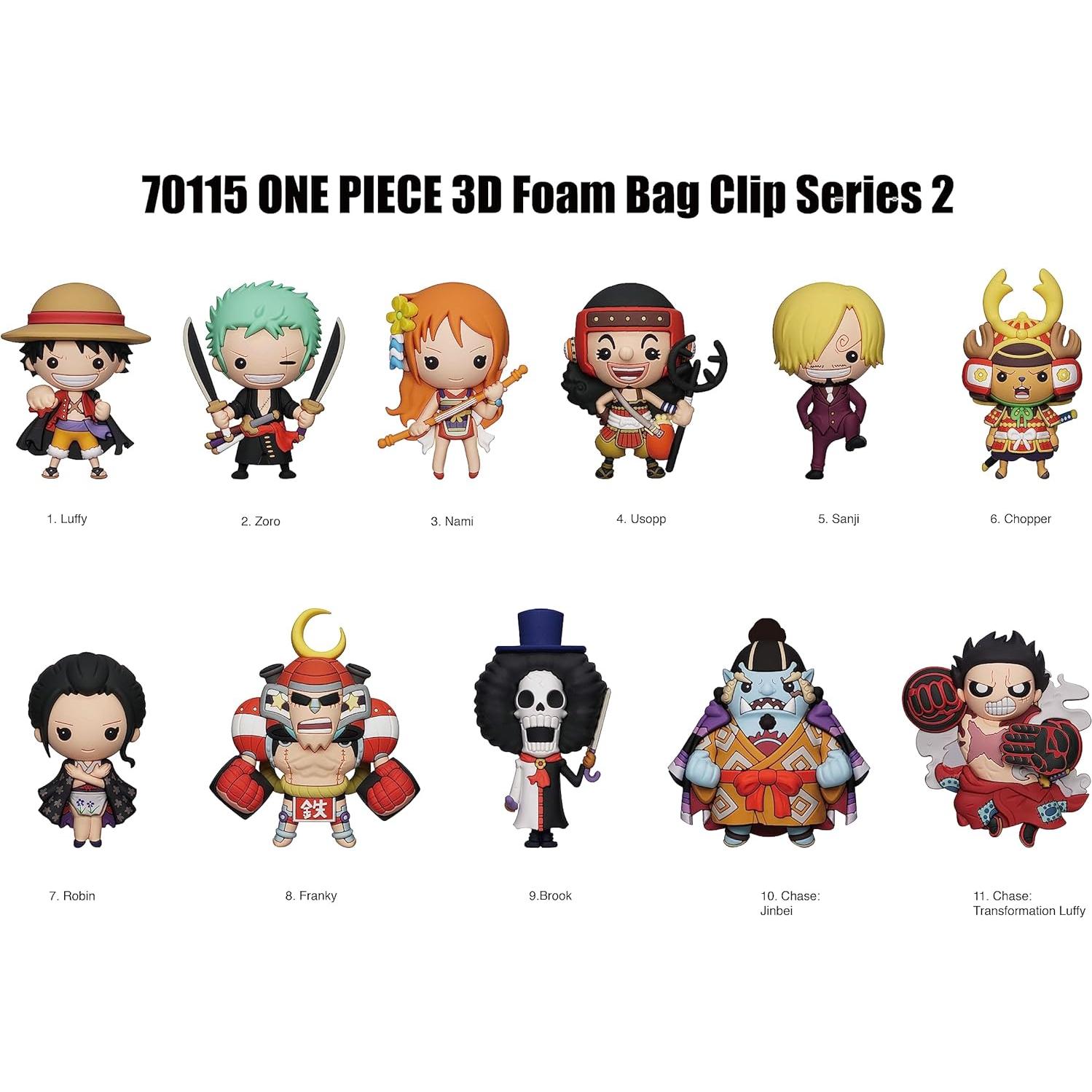 Clip de Bolsa Espuma 3D Monogram One Piece - Figura Aleatoria