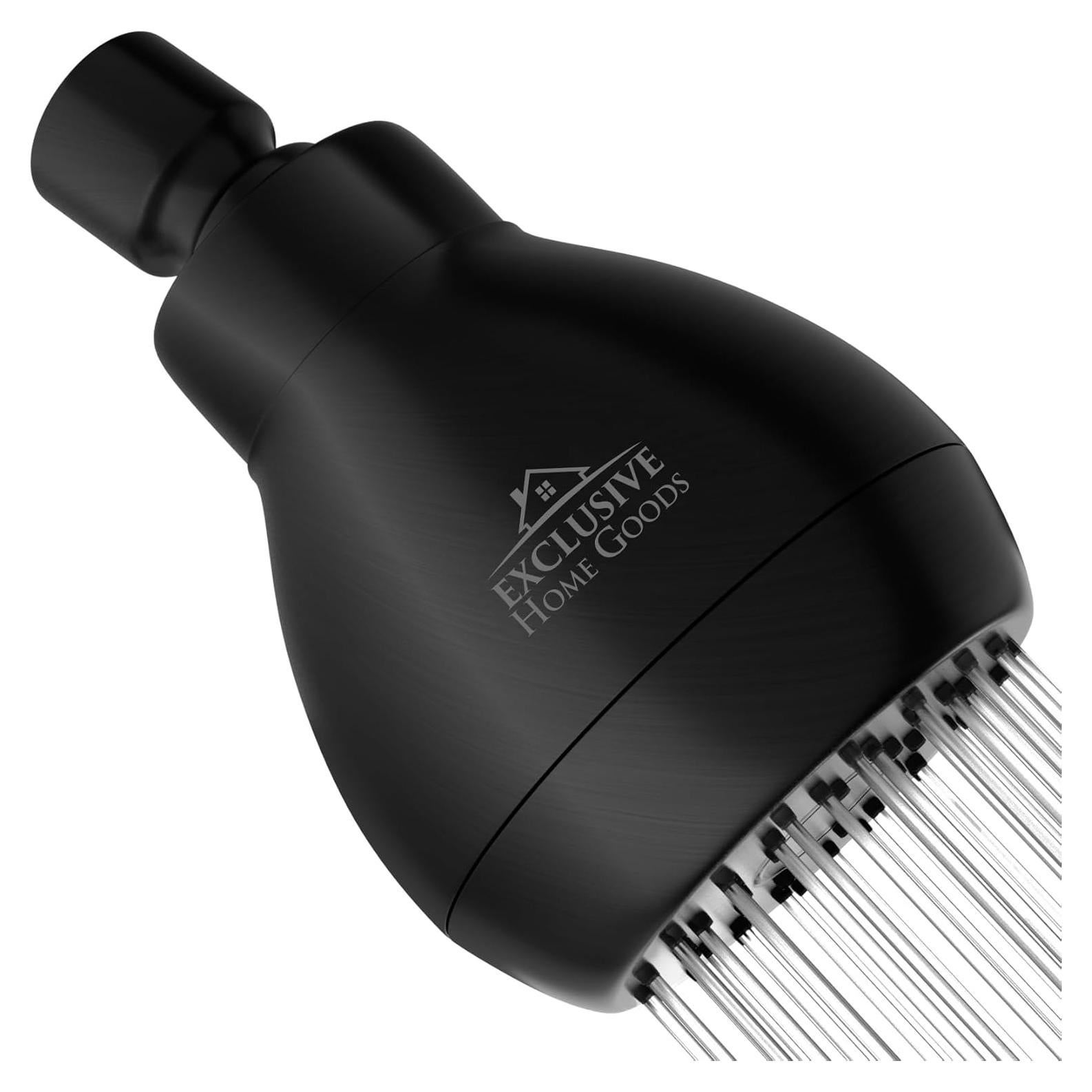 Cabezal de Ducha Alta Presión Heatsistence Negro Mate 1.8 GPM