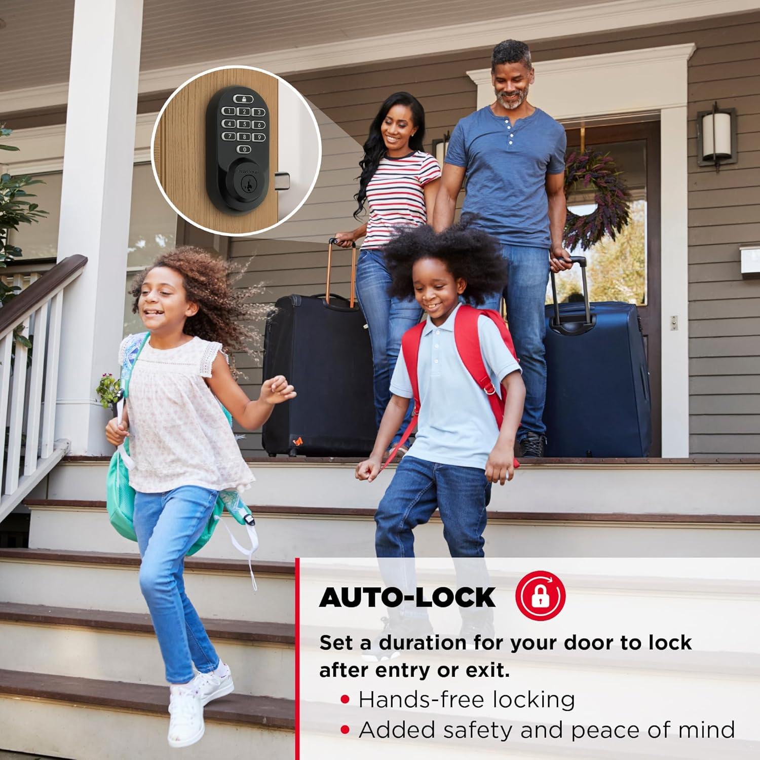 Cerradura Inteligente Wi-Fi Kwikset Halo Sin Llave Mate Negro