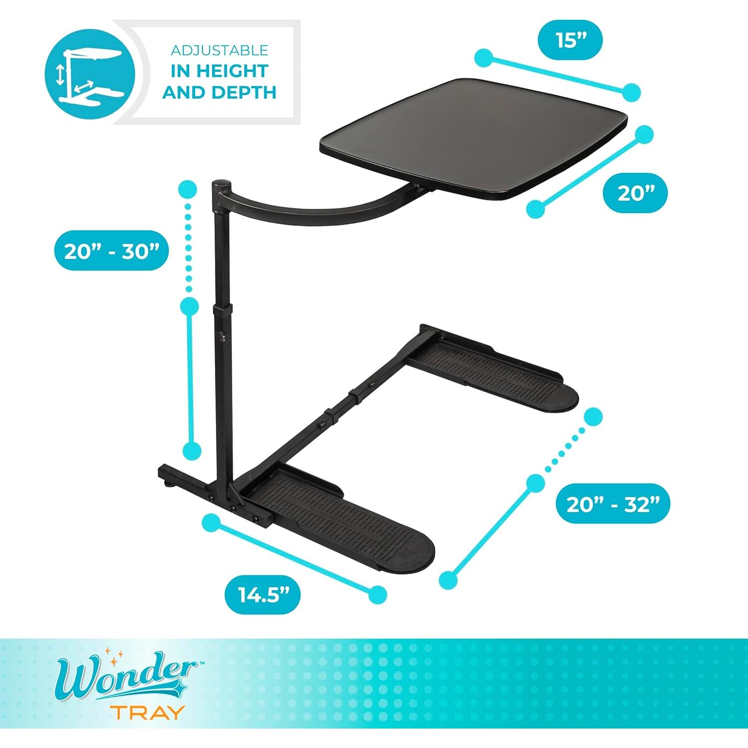 Bandeja Maravillosa Stander Ajustable para Sofá y Sillas - Negro