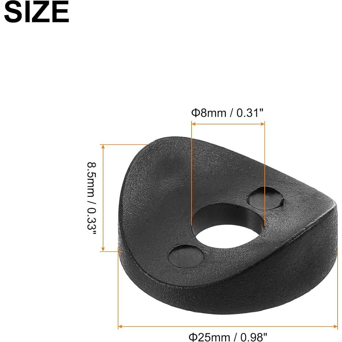 Arandelas Redondas de Plástico Nylon uxcell 10 Pcs 8x25x3mm