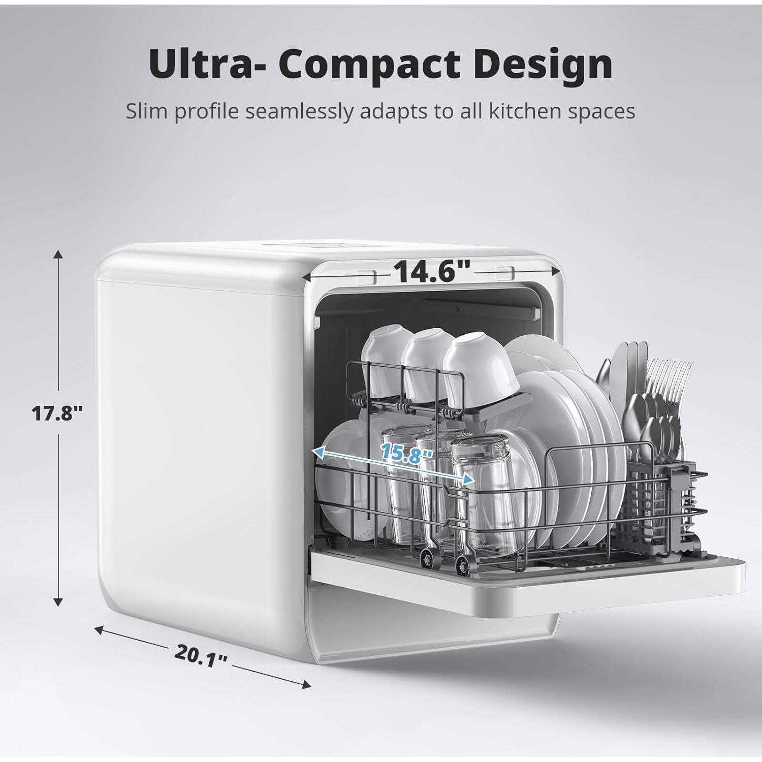 Lavavajillas Portátil AIRMSEN C01 4 Juegos 9 Programas 5L