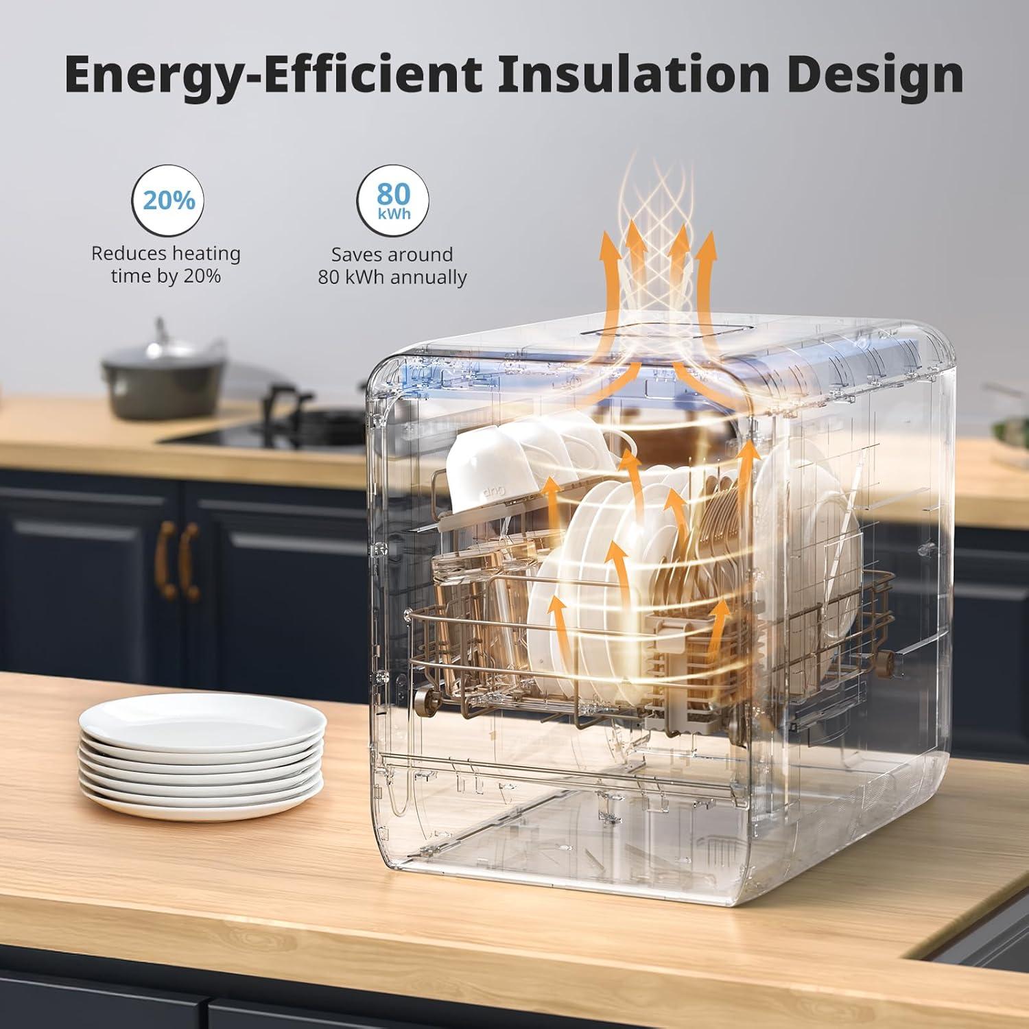 Lavavajillas Portátil AIRMSEN C01 4 Juegos 9 Programas 5L