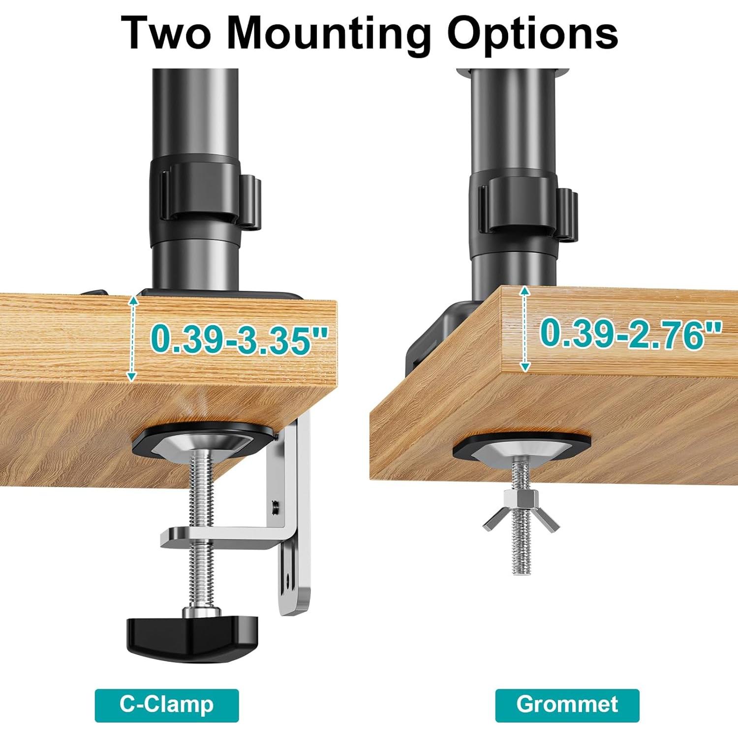 Soporte Doble para Monitor MOUNT PRO 13-32" Ajustable Negro