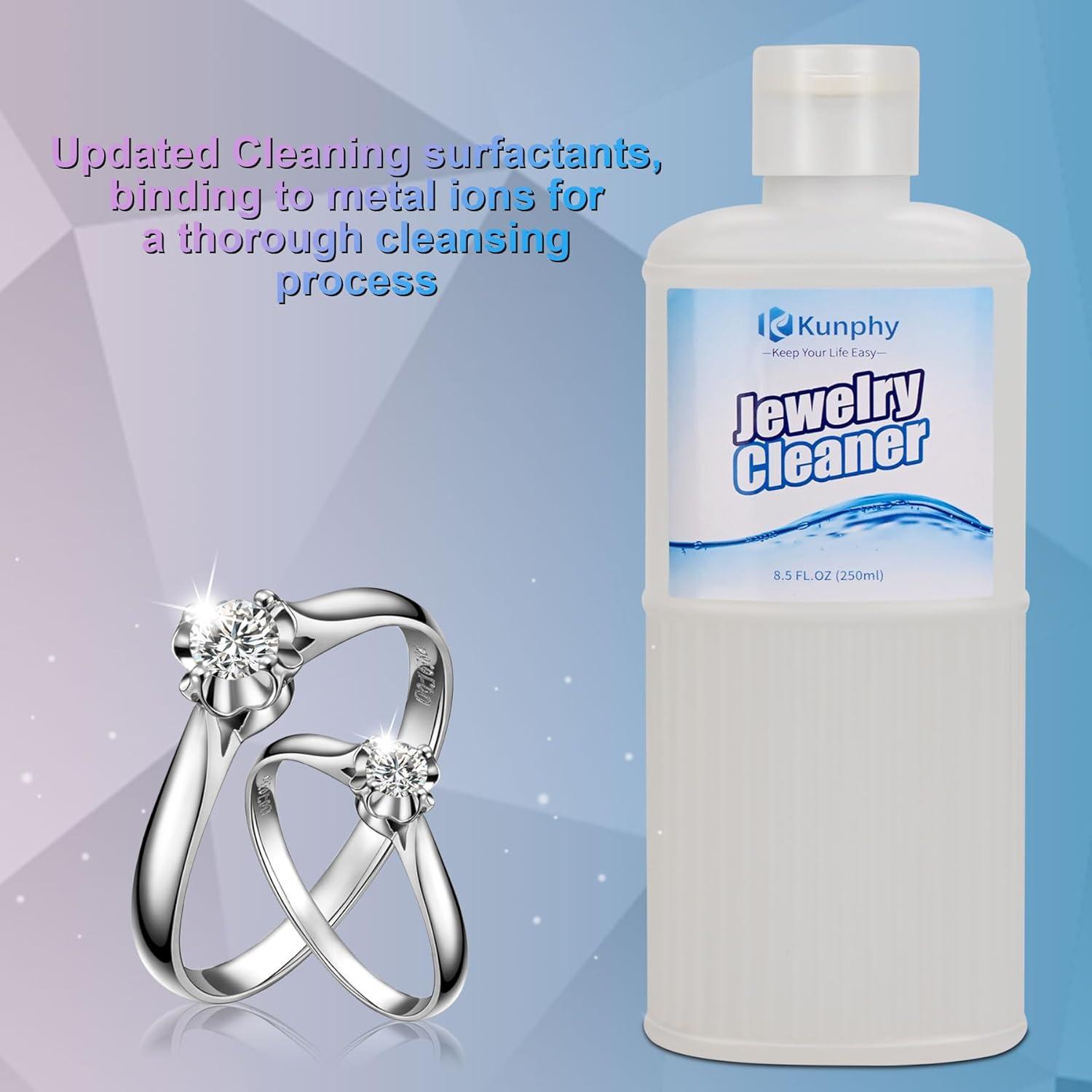 Limpiador Ultrasónico de Joyas Kunphy 240 ml - 2 Paquetes