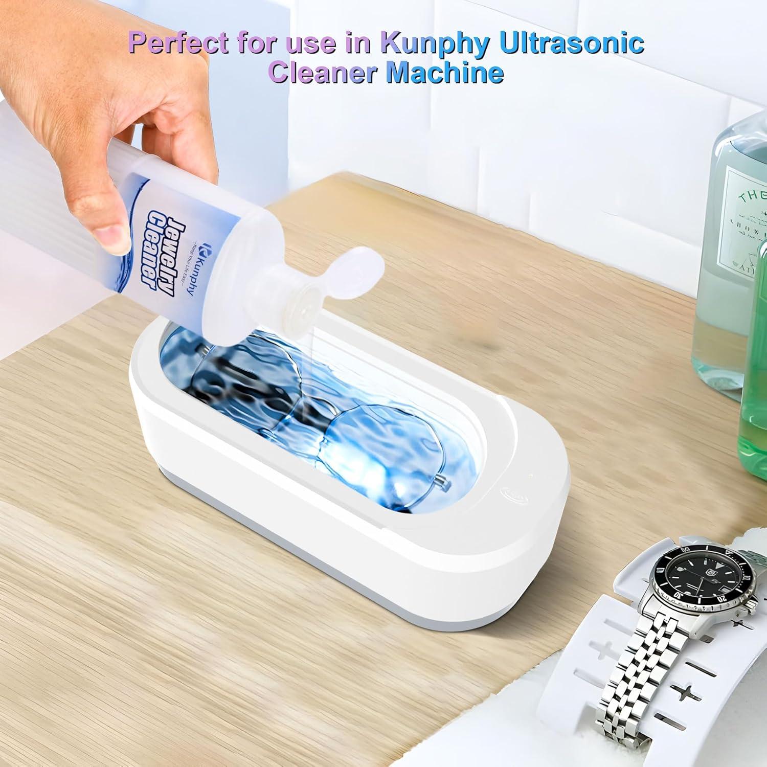 Limpiador Ultrasónico de Joyas Kunphy 240 ml - 2 Paquetes