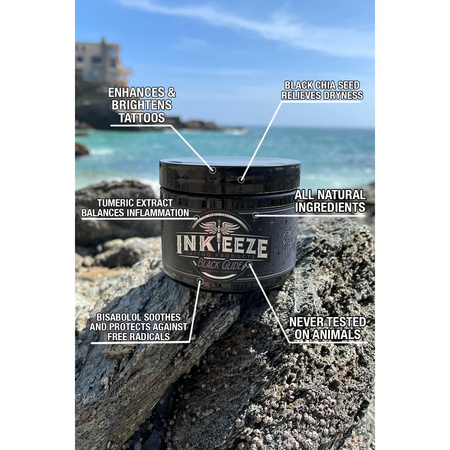 Ungüento Negro INK-EEZE para Tatuajes 170g Aceites Esenciales