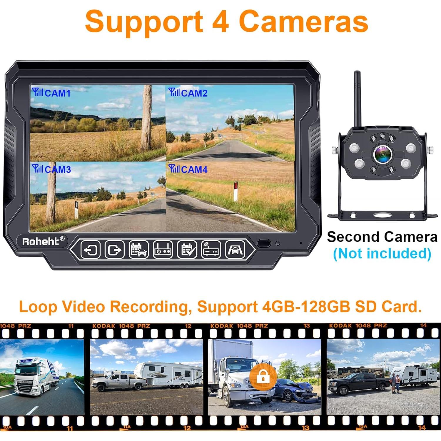 Cámara de Respaldo Inalámbrica Rohent R9 HD 1080P 7"