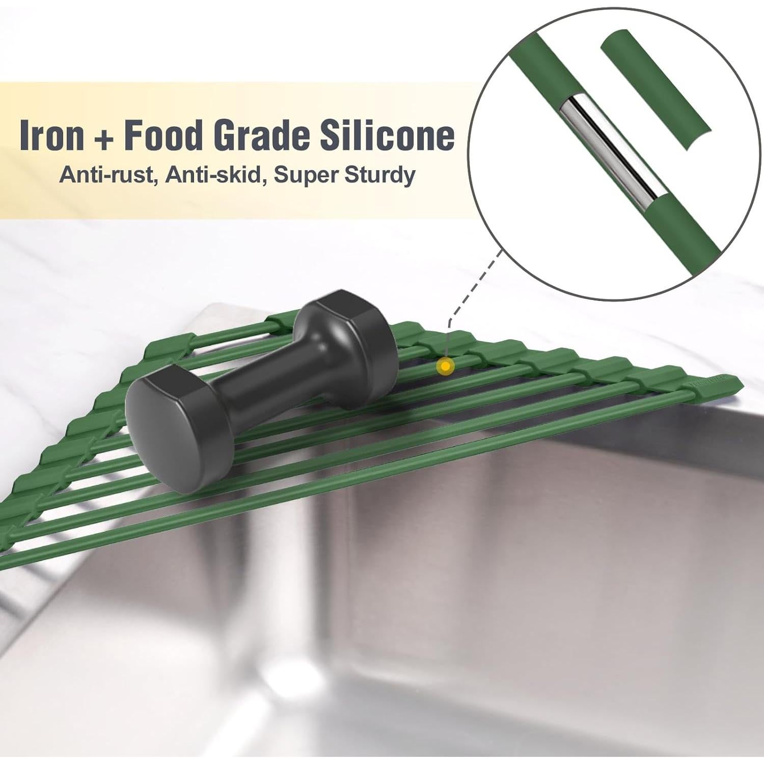 Escurridor de Platos Triangular Tomorotec Verde Militar 40.9x16 cm