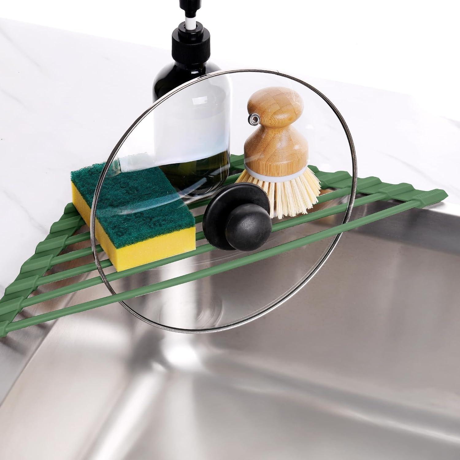 Escurridor de Platos Triangular Tomorotec Verde Militar 40.9x16 cm