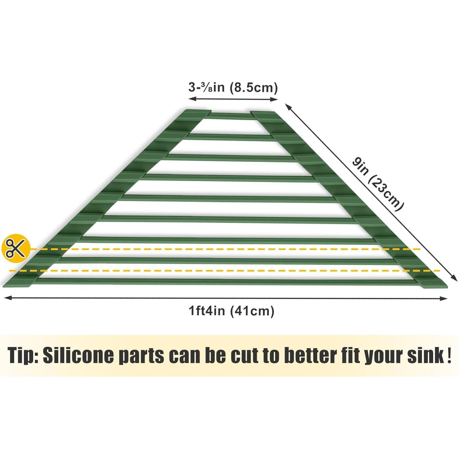 Escurridor de Platos Triangular Tomorotec Verde Militar 40.9x16 cm