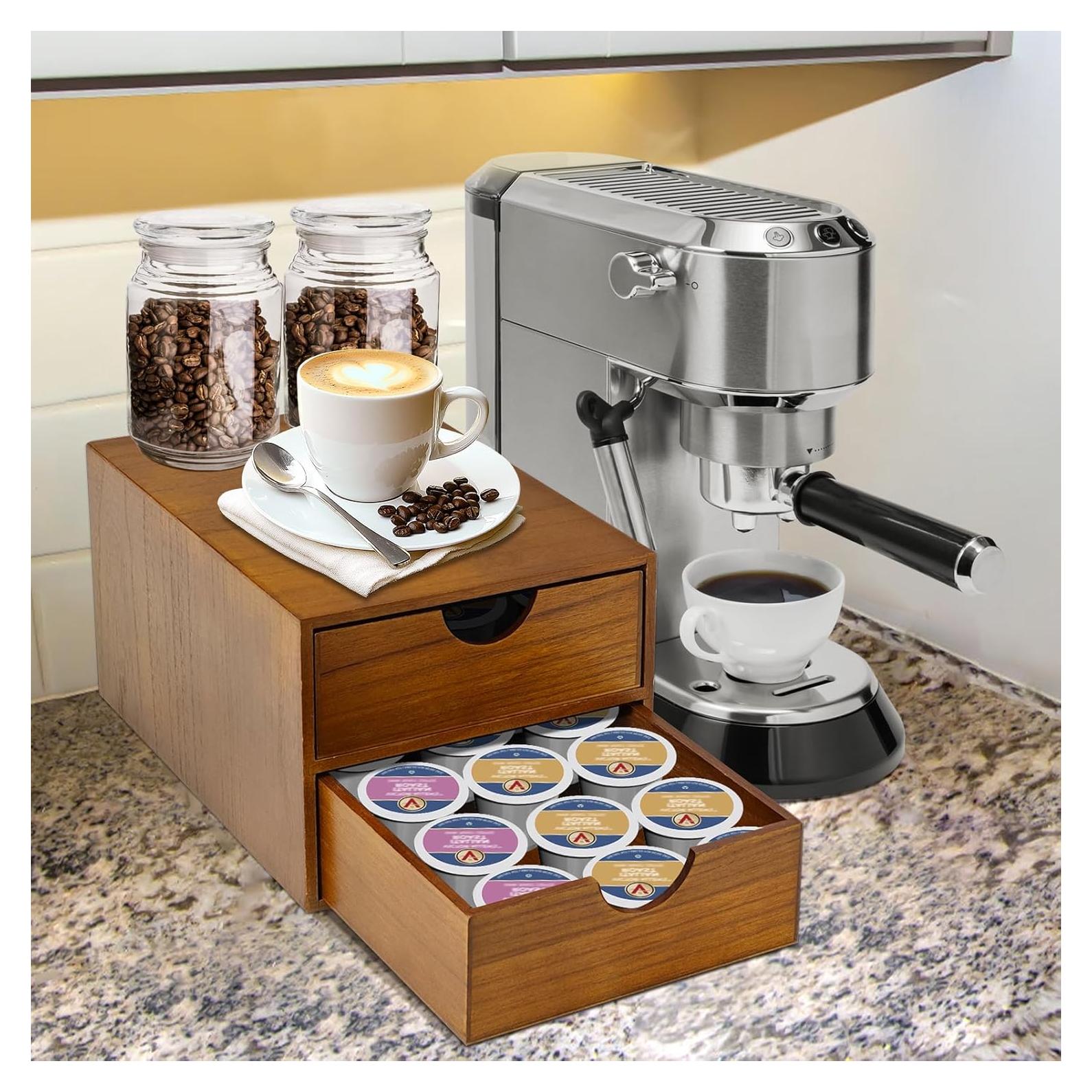 Organizador de K Cups Artgeeker Madera Nuez 30 Cápsulas