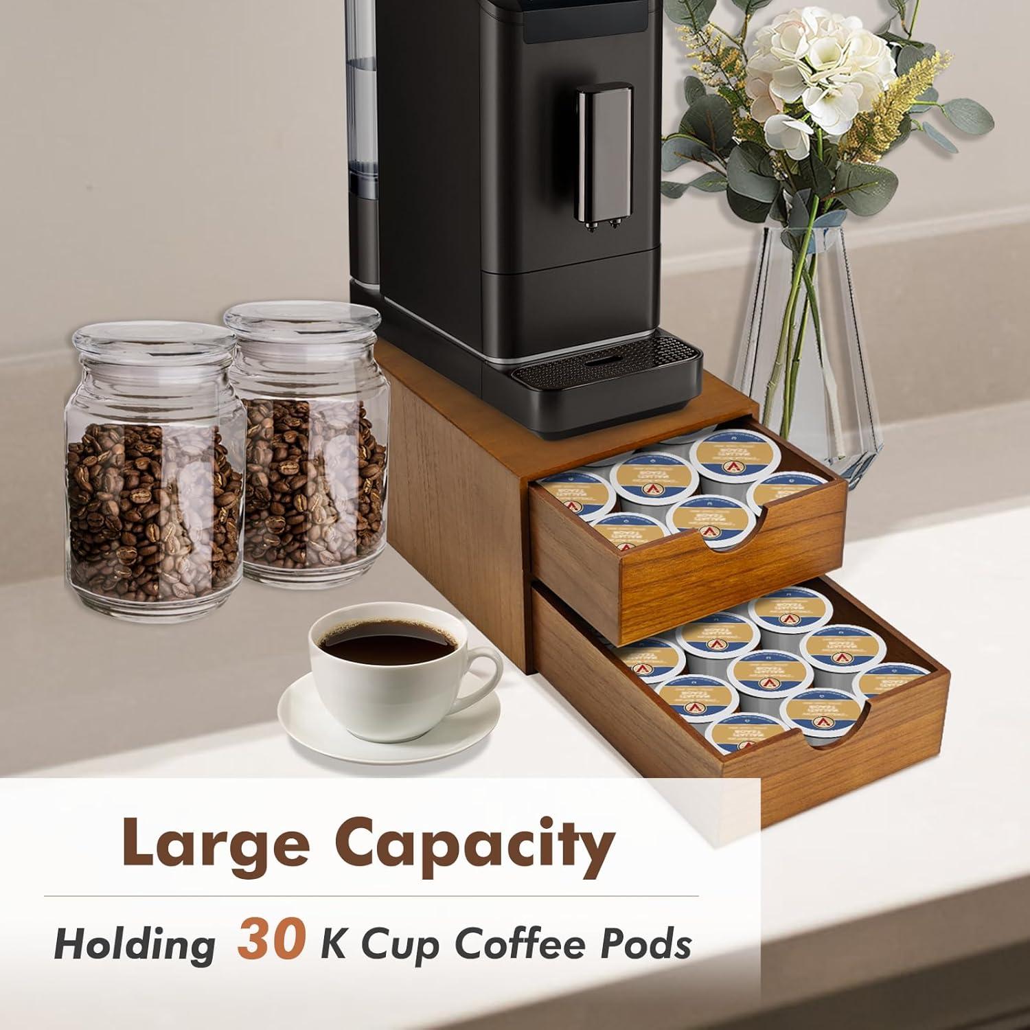 Organizador de K Cups Artgeeker Madera Nuez 30 Cápsulas