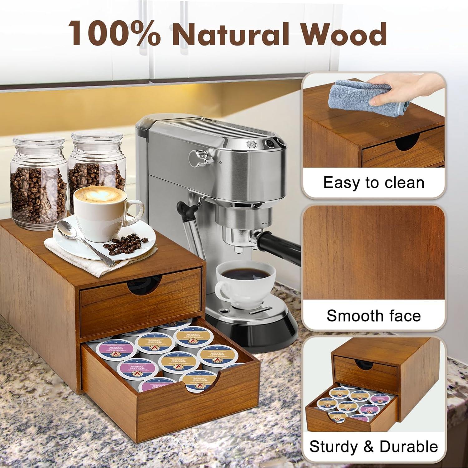 Organizador de K Cups Artgeeker Madera Nuez 30 Cápsulas