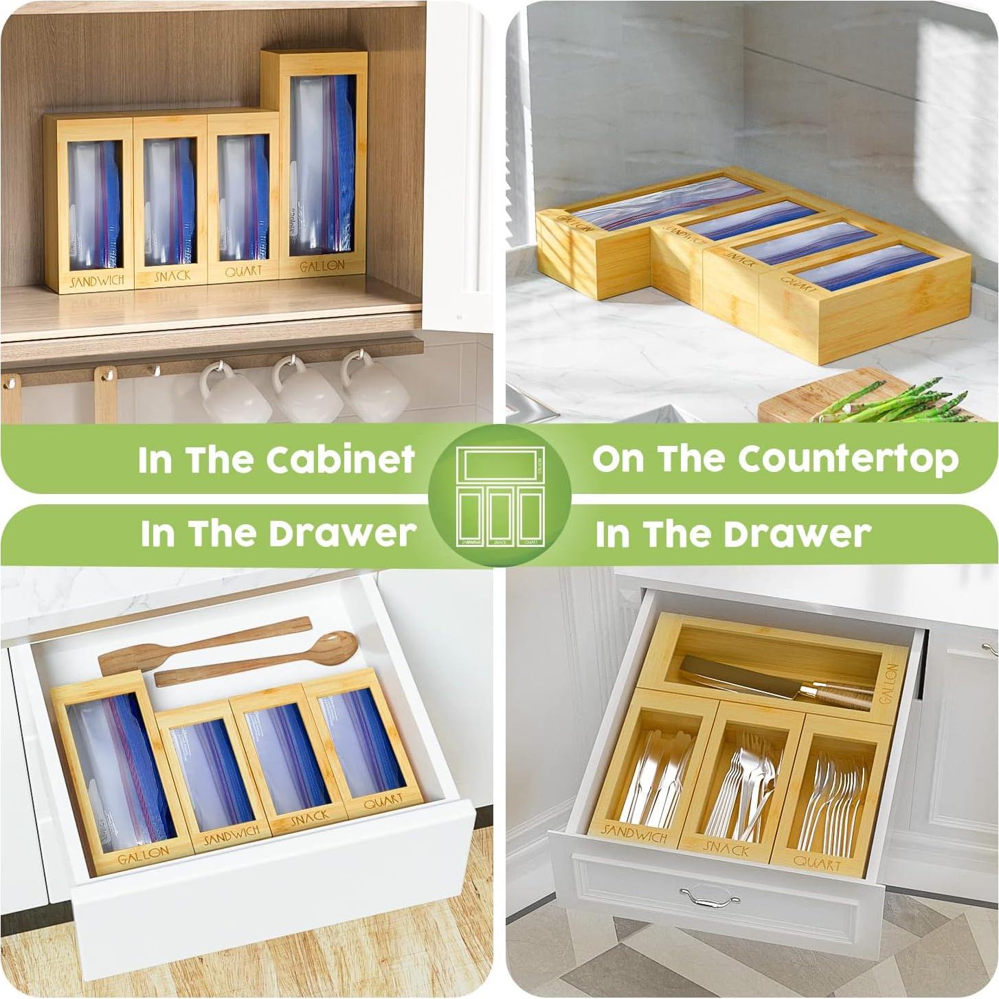 Organizador de Bolsas de Almacenamiento DALSHABET Beige 4 Compartimentos