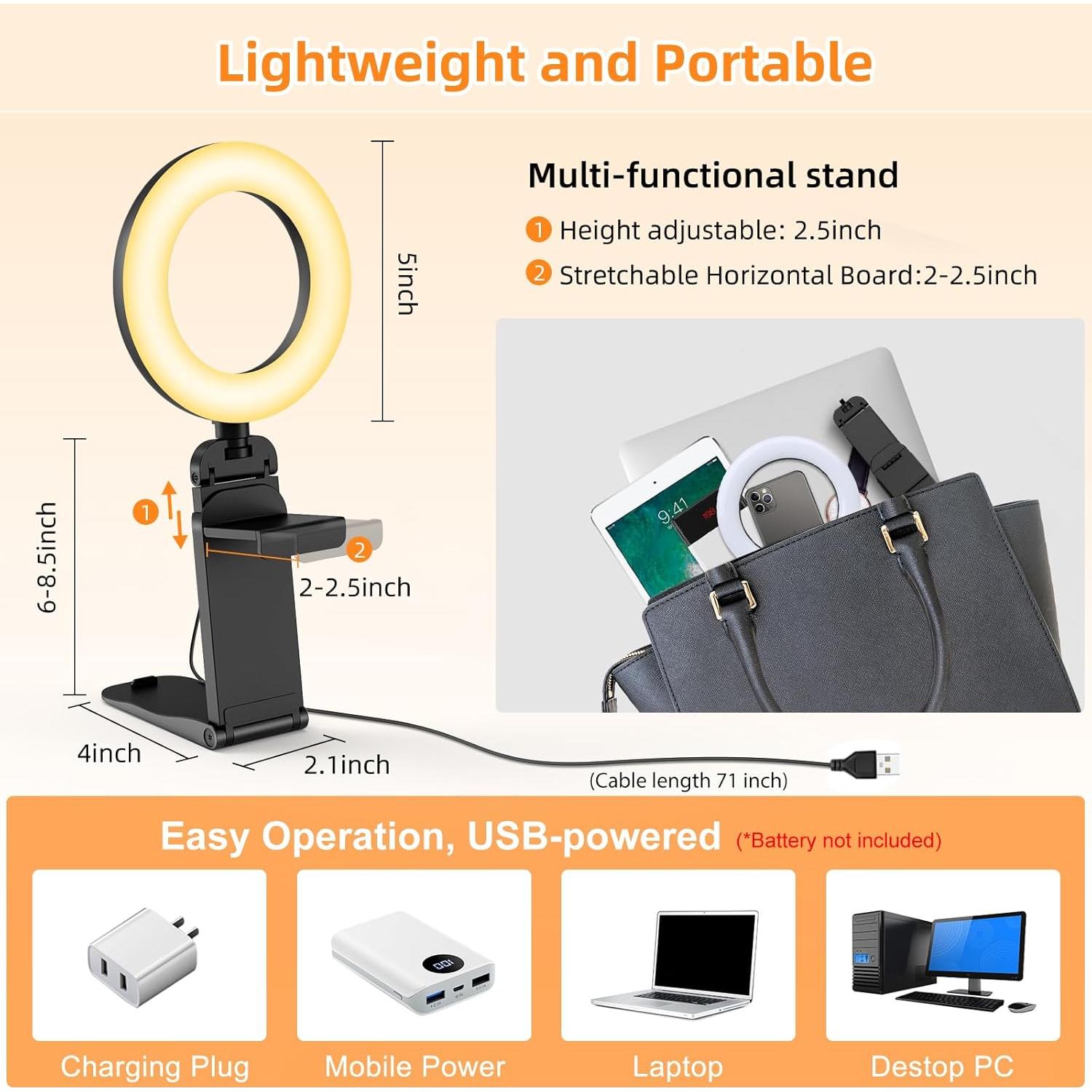 Anillo de Luz LED Evershop 12.7 cm para Videoconferencias