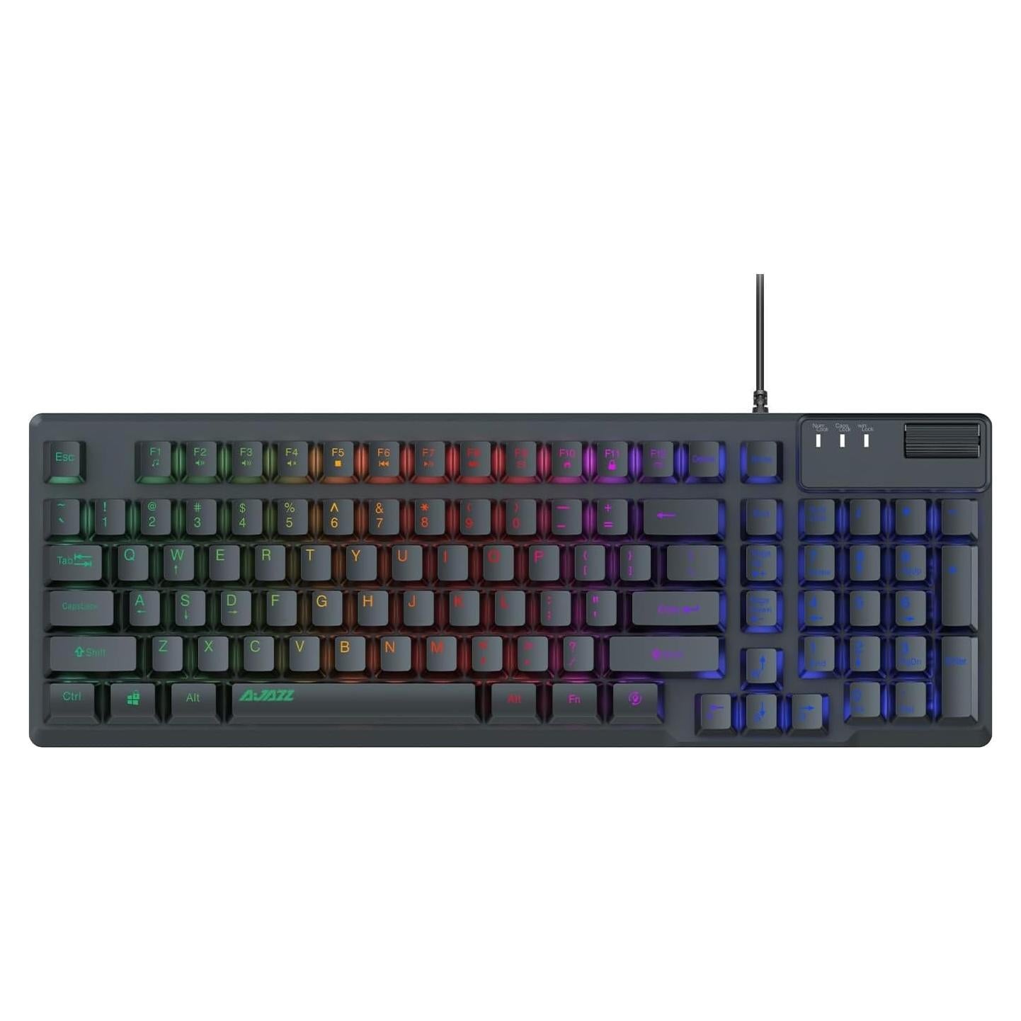 Teclado Membrana Ajazz AF981 99 Teclas Retroiluminado Negro