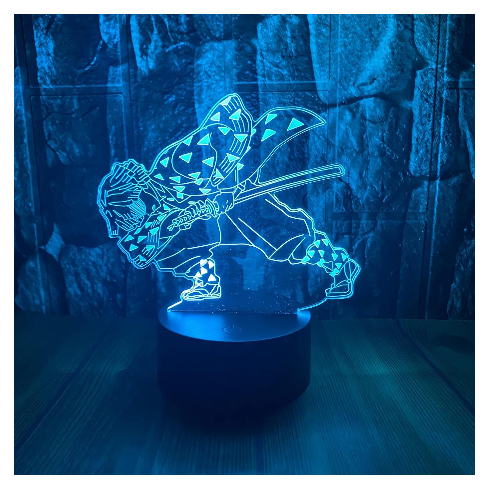 Luz Nocturna LED 3D Agatsuma Zenitsu Demon Slayer - Control Remoto