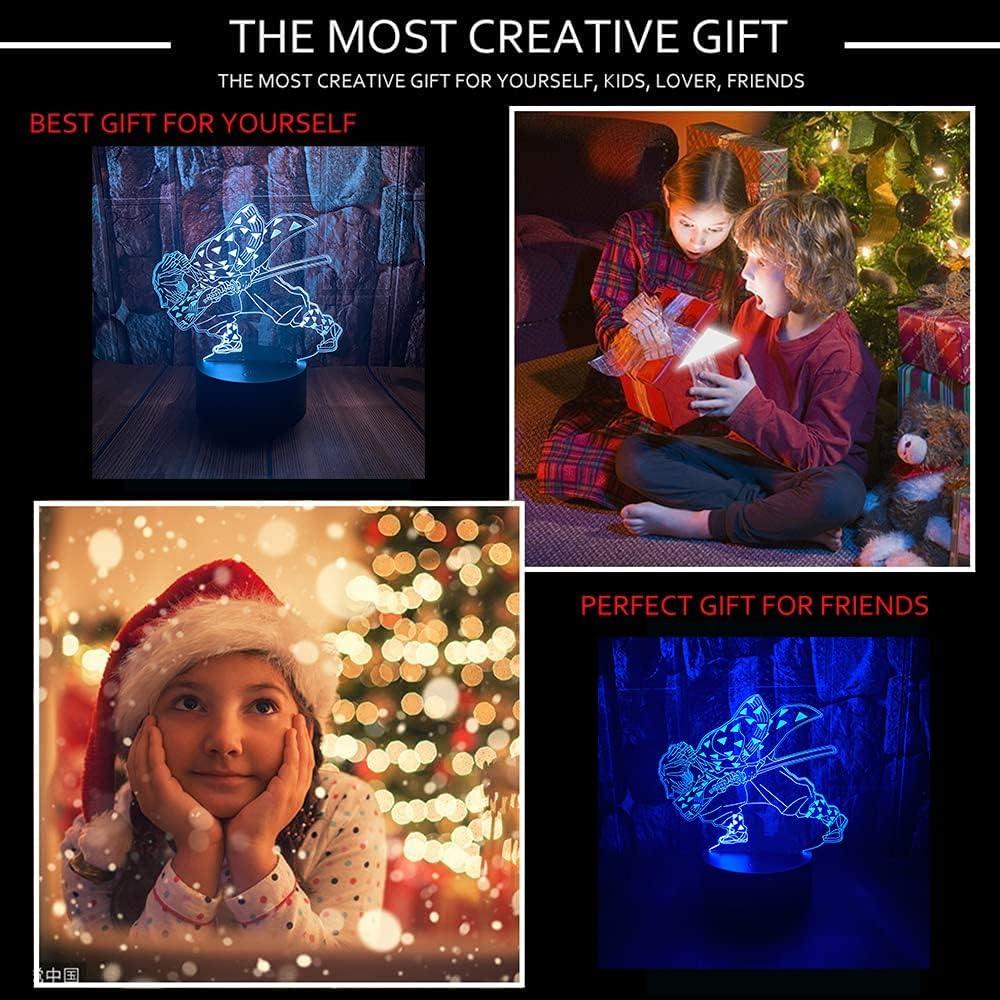 Luz Nocturna LED 3D Agatsuma Zenitsu Demon Slayer - Control Remoto