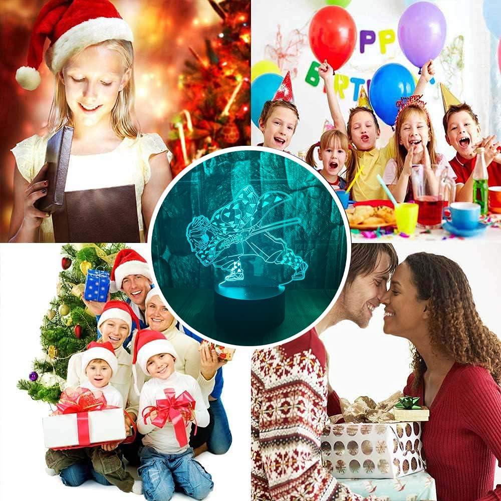 Luz Nocturna LED 3D Agatsuma Zenitsu Demon Slayer - Control Remoto