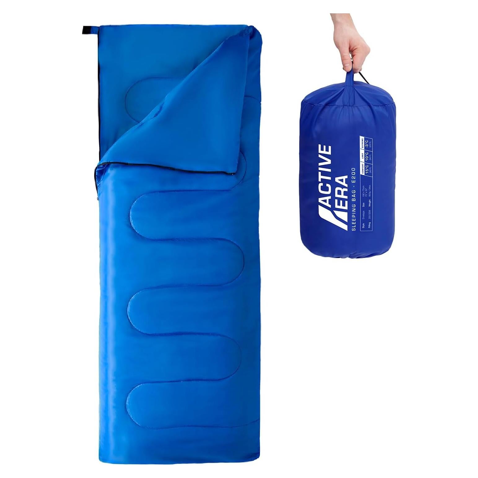 Saco de dormir ultraligero Active Era 200GSM 1 persona azul