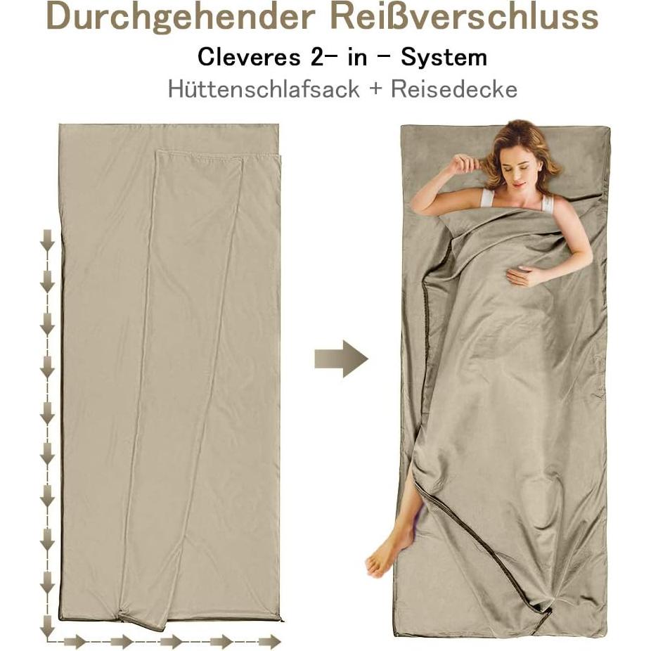 Forro de Saco de Dormir WILLNORN Microfibra Compacto 219x95cm