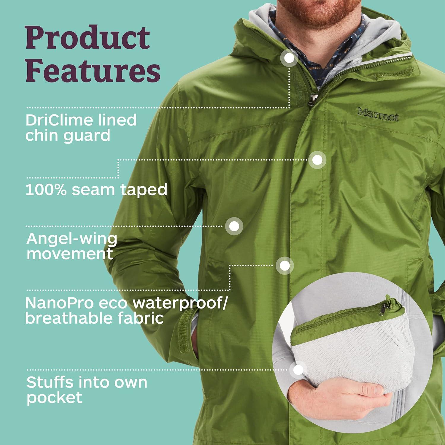 Chaqueta de Lluvia Impermeable Marmot PreCip Eco Hombre 1X