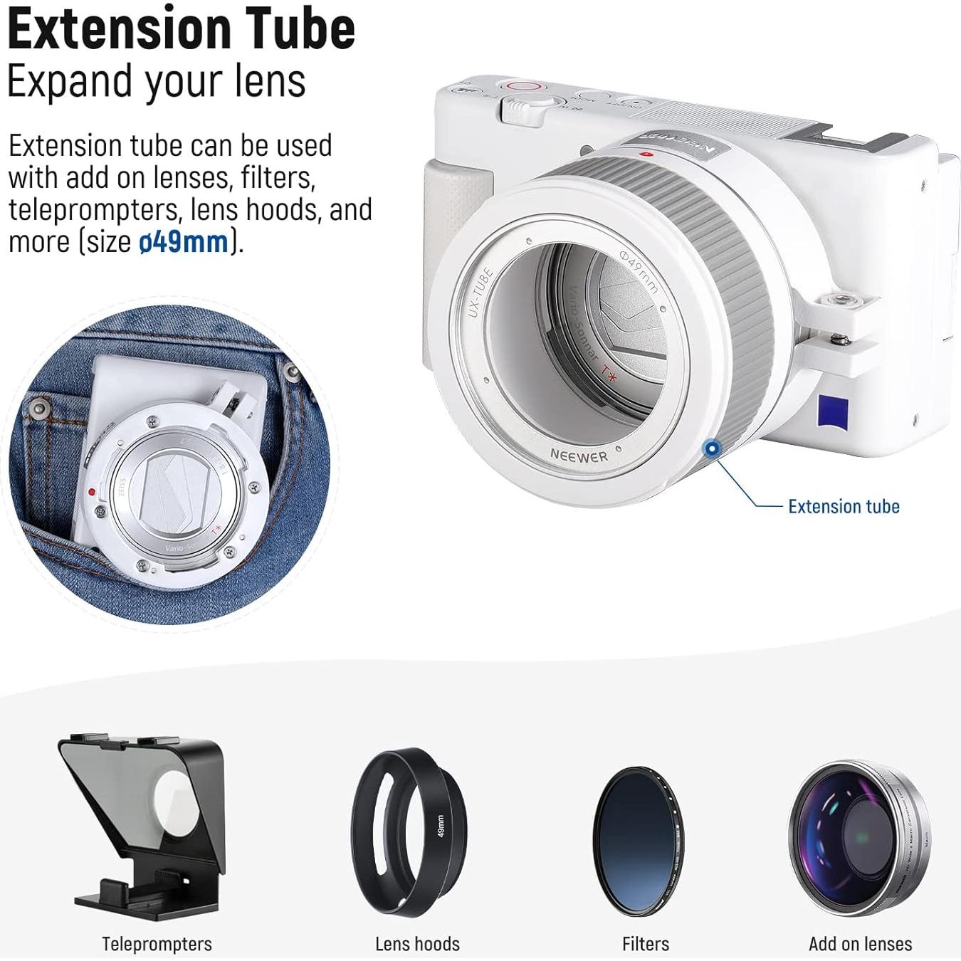 Lente Gran Angular NEEWER 18mm y Macro 10x para Sony ZV1