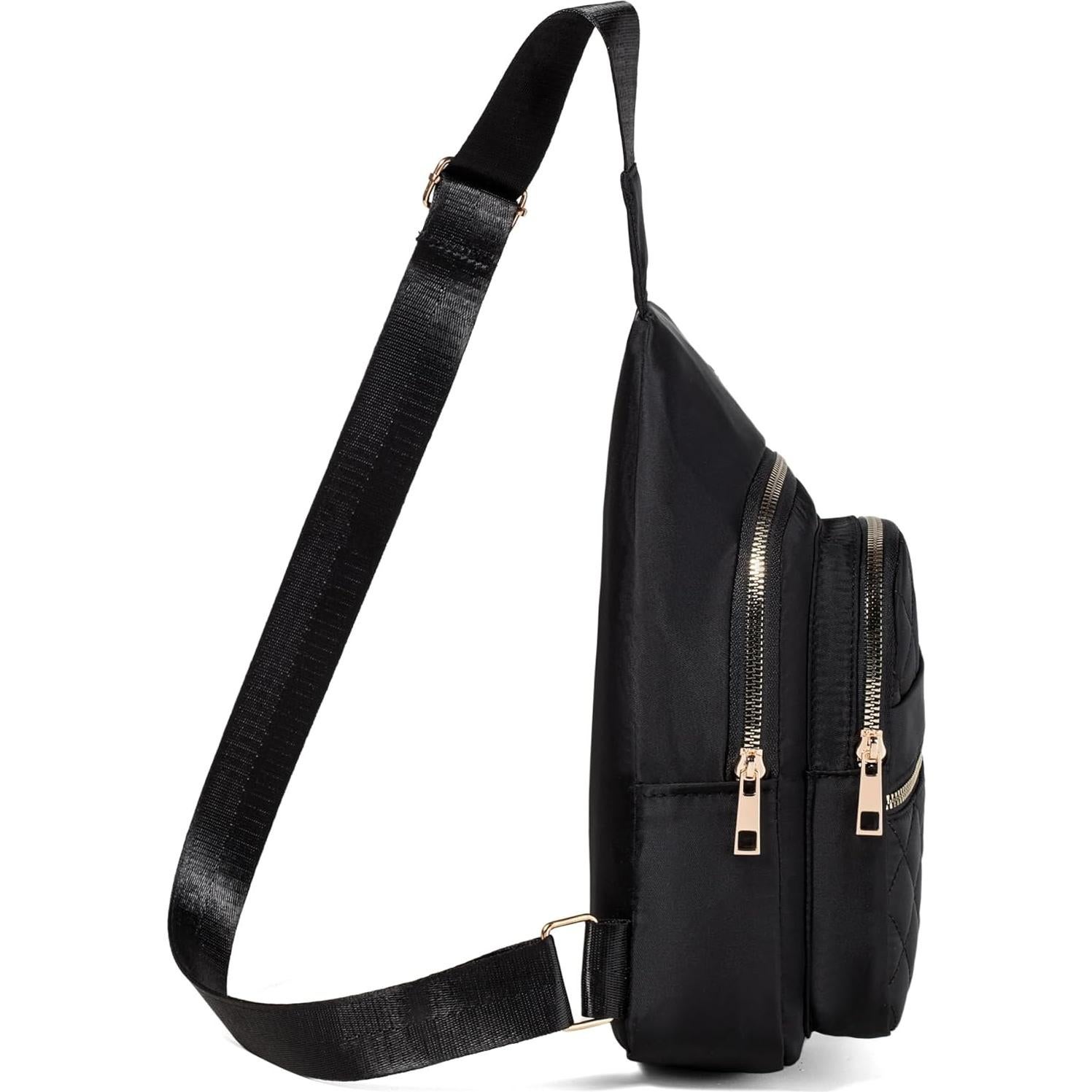 Bolsa Cruzada Bandolera Banelu Negra para Mujeres