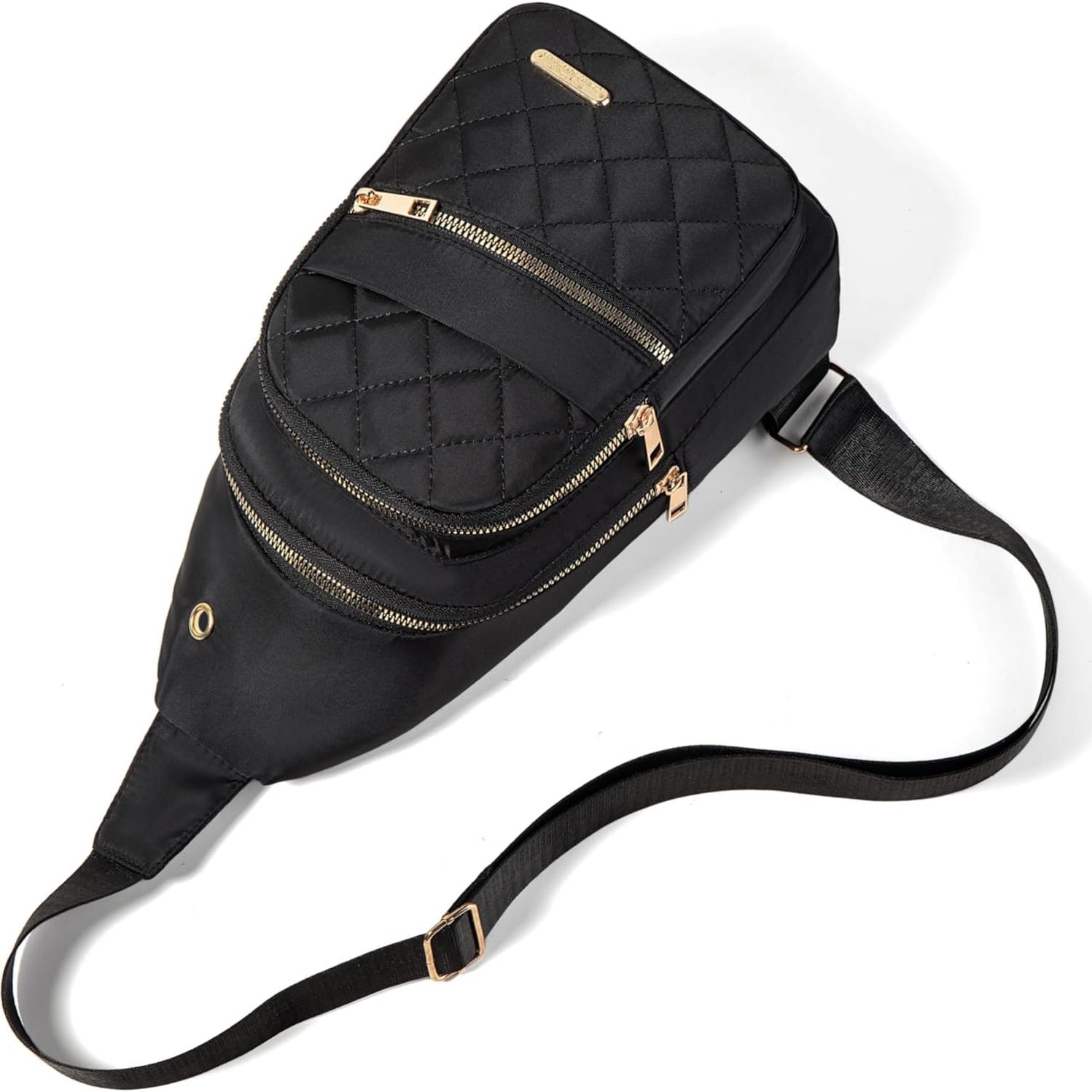 Bolsa Cruzada Bandolera Banelu Negra para Mujeres