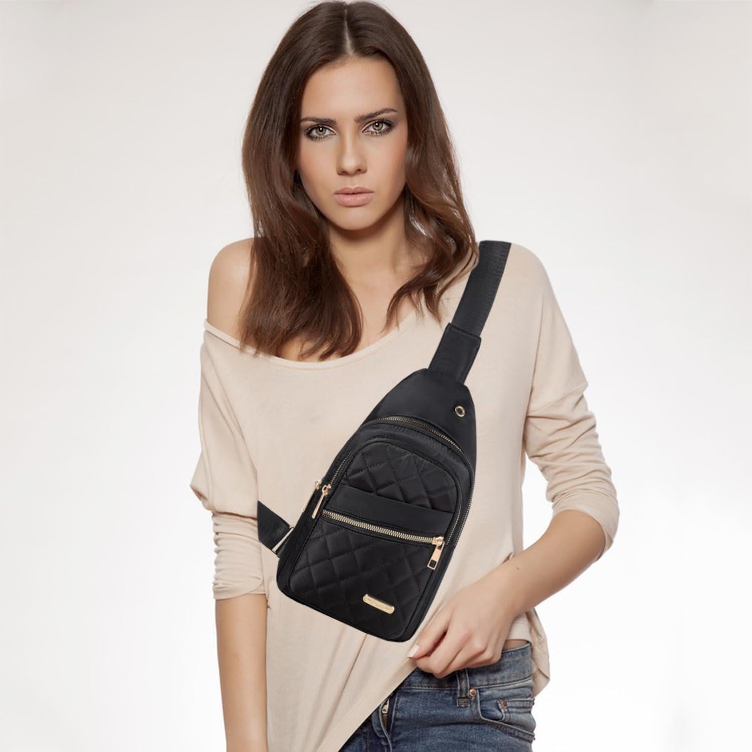 Bolsa Cruzada Bandolera Banelu Negra para Mujeres