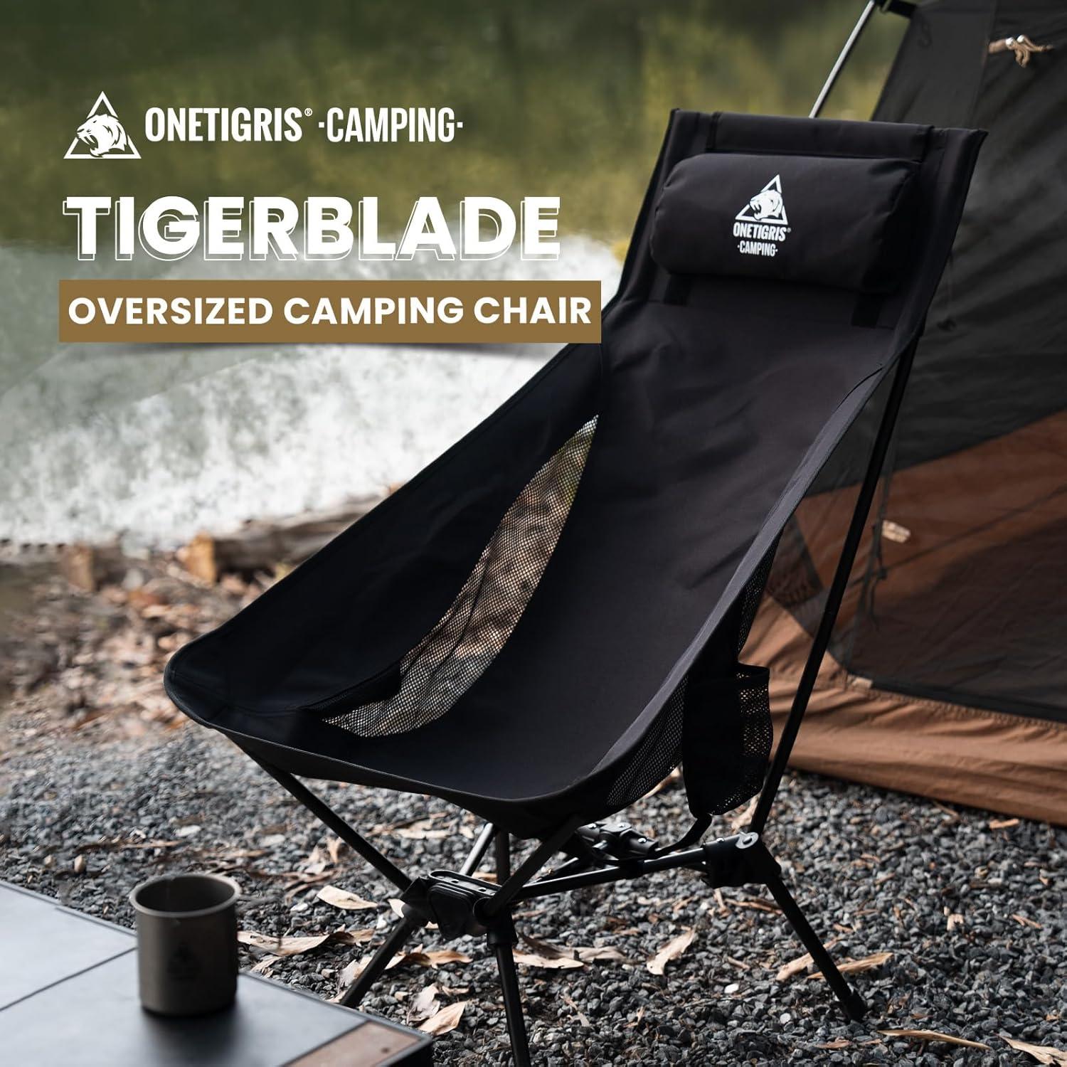 Silla de Camping OneTigris Tigerblade Respaldo Alto Plegable