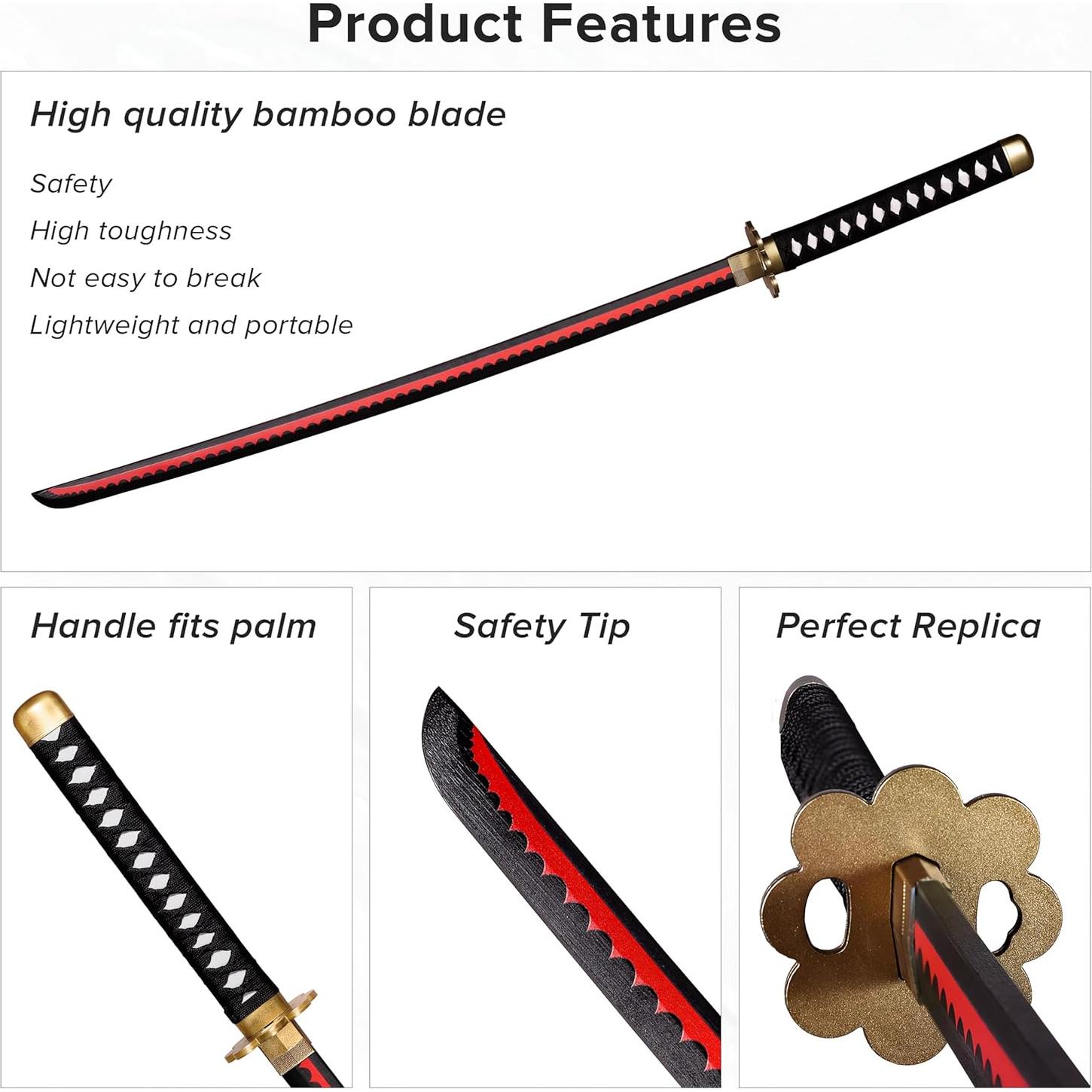 Set de 3 Props de Cosplay Zoro 101.84 cm Kaoudt