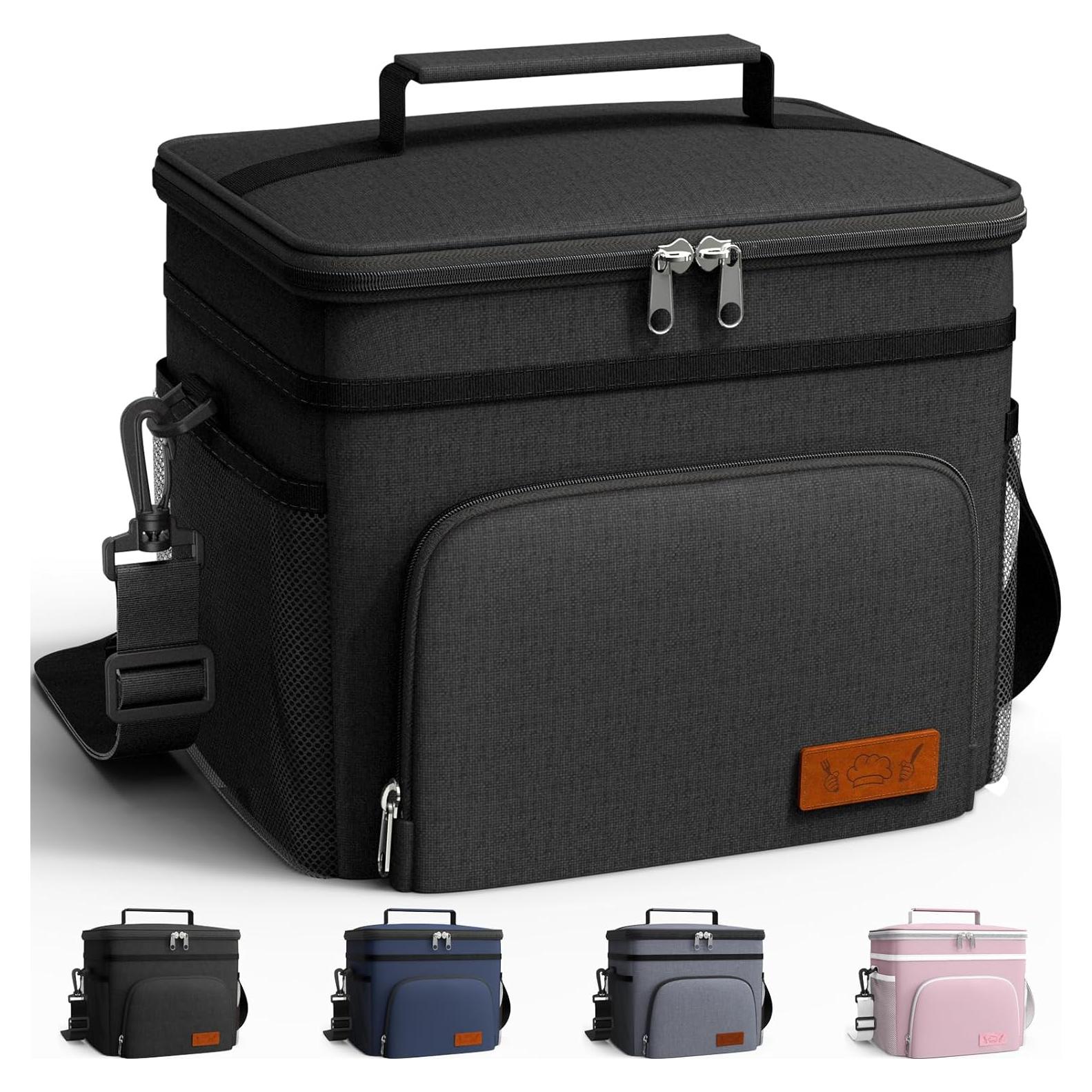 Caja de Almuerzo Aislada HOTOR Negra 8.5L 25.9x17.5x21.6cm