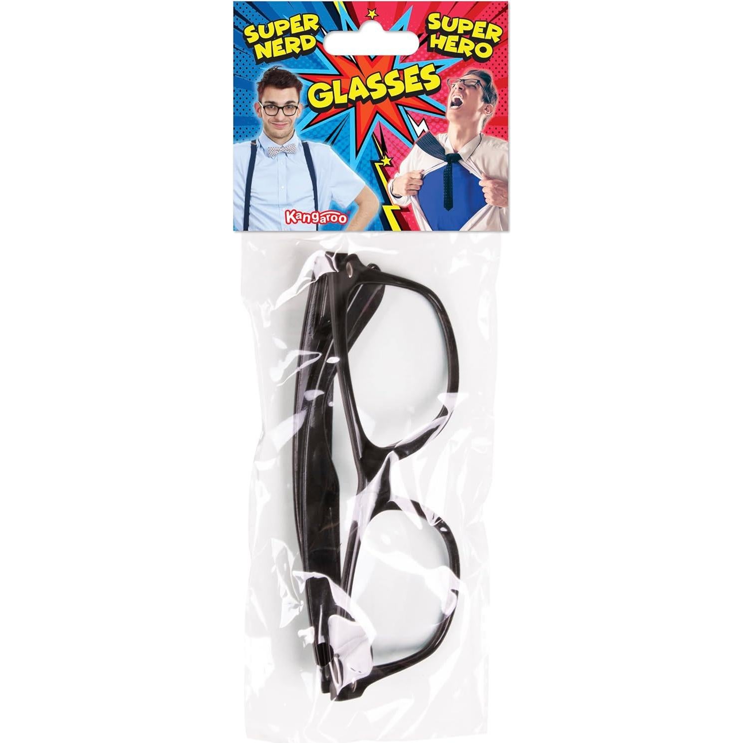 Gafas de Disfraz Nerd Unisex Kangaroo - Lentes Claros