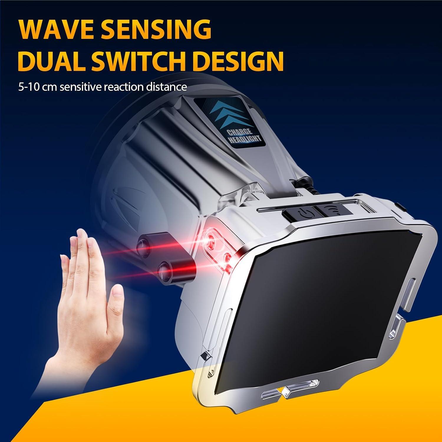 Paquete de 2 Linternas Frontales LED Recargables PINSAI 5W