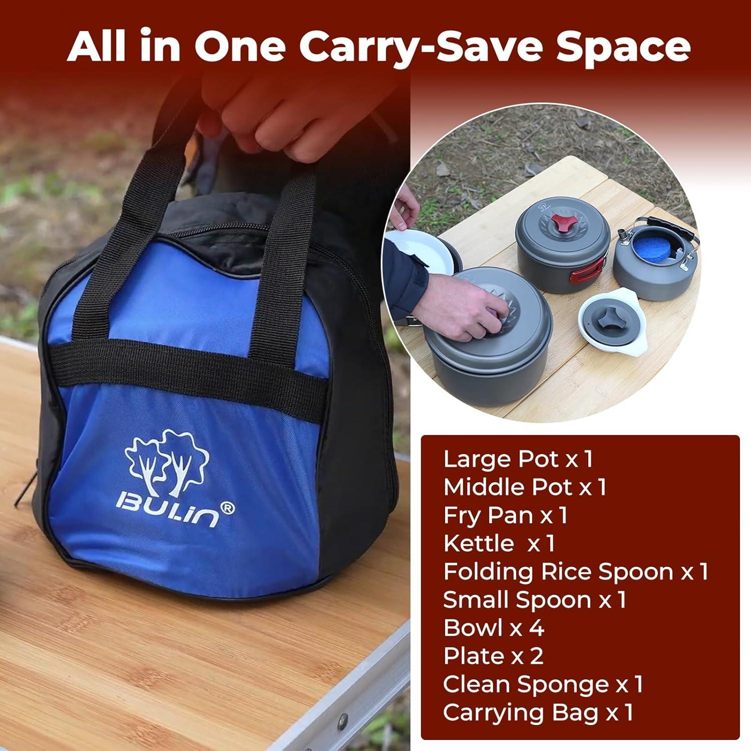 Juego de Utensilios de Cocina Camping Bulin 13 Piezas Aluminio