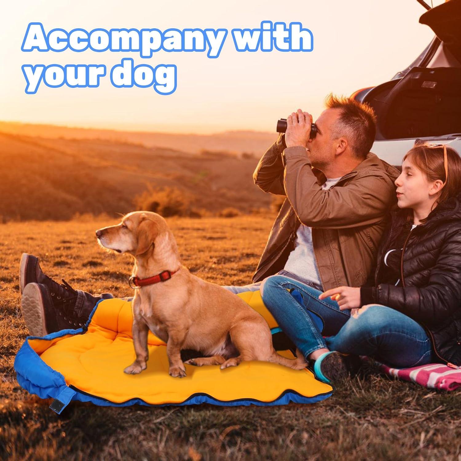 Saco de dormir para perros Lifeunion azul impermeable 114.8x73.7cm