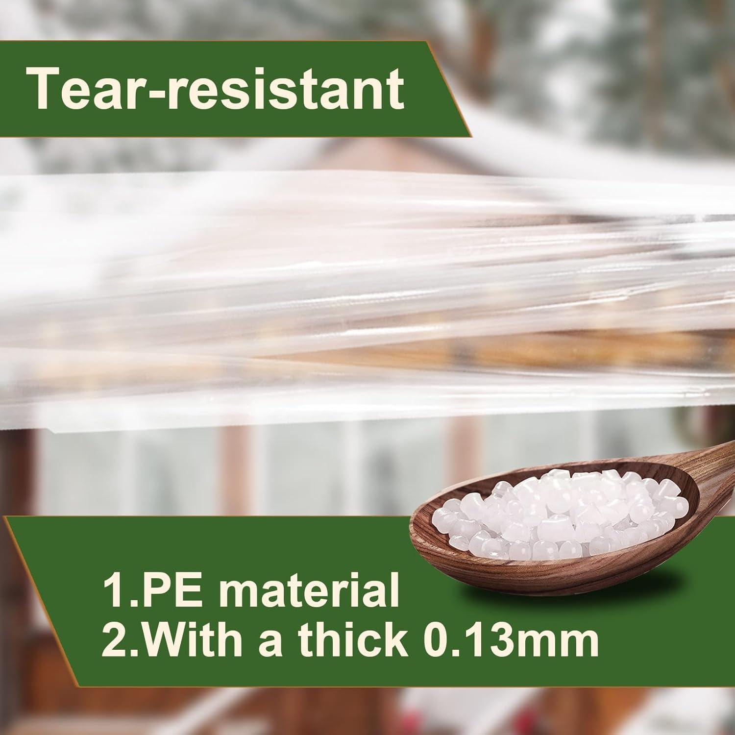 Lona Transparente Impermeable YuayiJubil 1.22x1.83m para Jardín