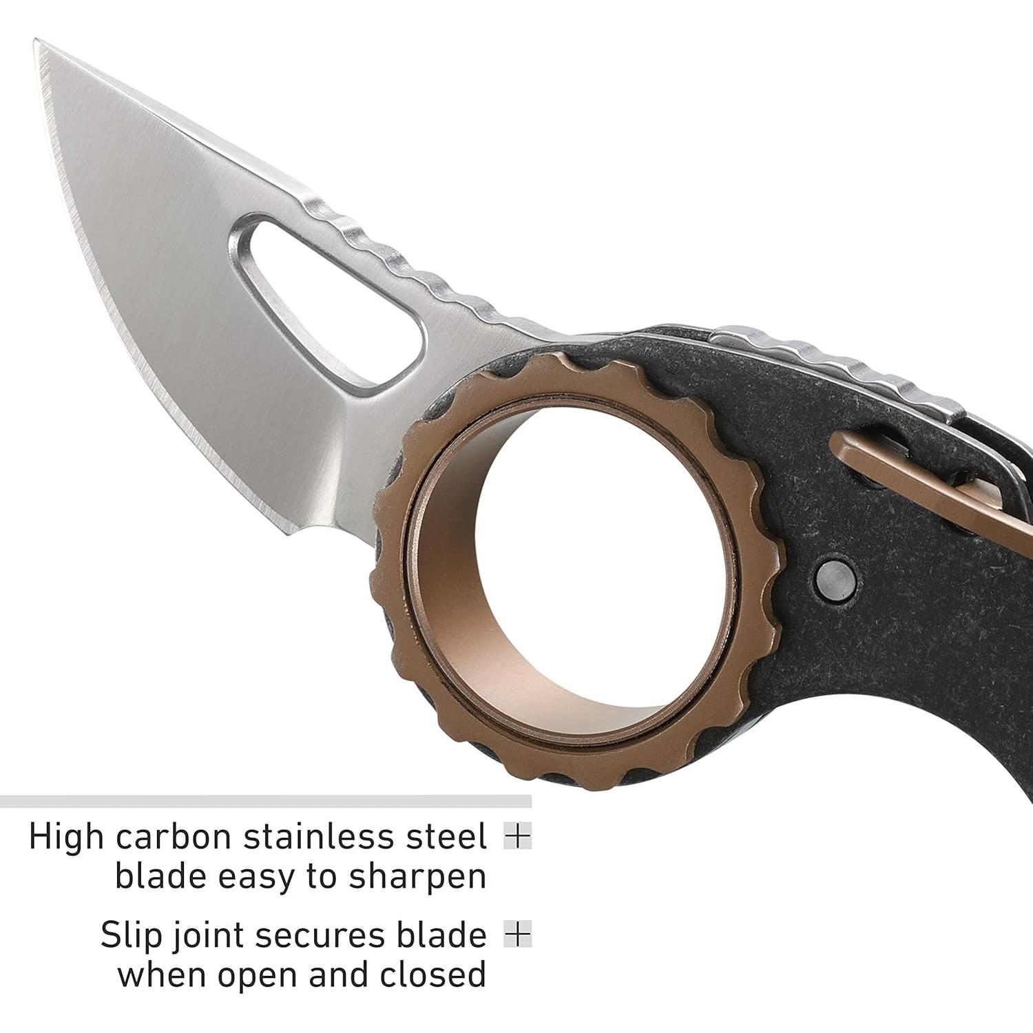 Cuchillo de Bolsillo CRKT Compano 9082, Hoja 36 mm, Mosquetón